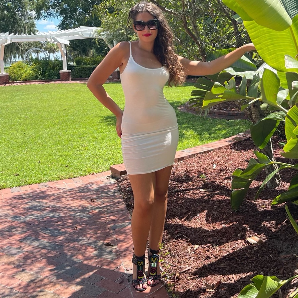 Brand New 💕Must Have Lounge Essential You Can Step Out In!! Mini Tank Dress 💕 - Picture 4 of 9